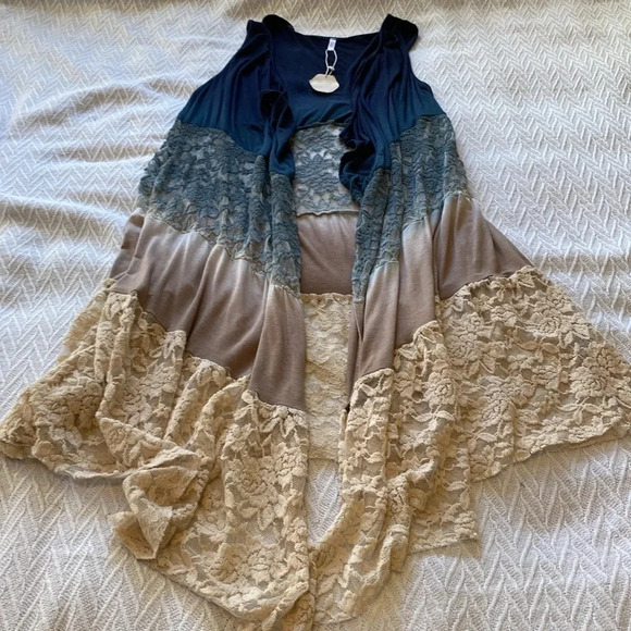 Elegant Ombre Lace Duster, lagenlook, whimsy, fairycore, cottagecore - Picture 1 of 14